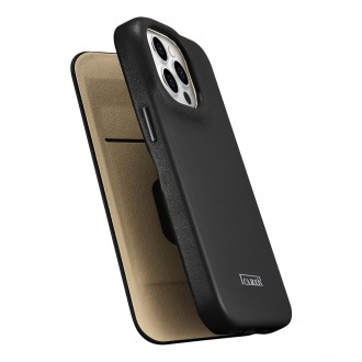 iCarer CE Premium Leather Folio Case Leather Case iPhone 14 Pro Max Magnetic Flip MagSafe Black (WMI14220716-BK)