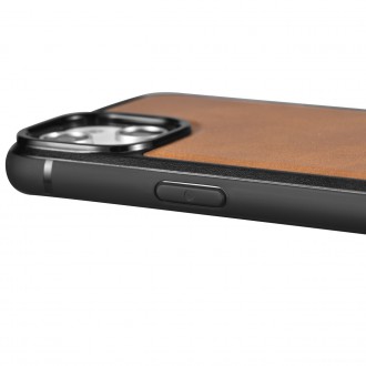 Pouzdro iCarer Leather Oil Wax potažené přírodní kůží pro iPhone 14 hnědé (WMI14220717-TN)