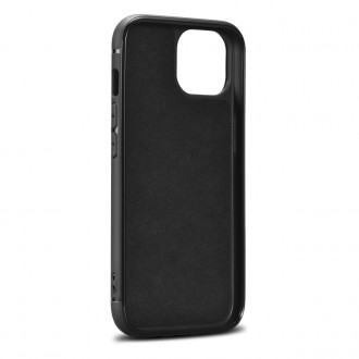 Pouzdro iCarer Leather Oil Wax potažené přírodní kůží pro iPhone 14 Plus černé (WMI14220719-BK)