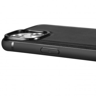 Kožené pouzdro iCarer Leather Oil Wax pro iPhone 14 Pro Max černé (WMI14220720-BK)