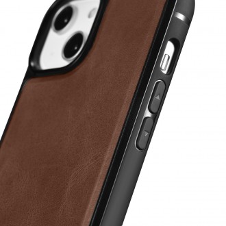 Kožený kryt iCarer Leather Oil Wax pro iPhone 14 Pro Max hnědý (WMI14220720-BN)