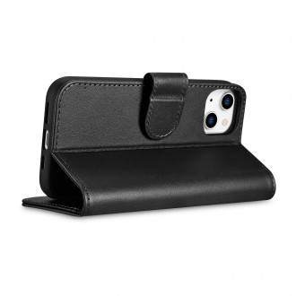 iCarer Wallet Case 2in1 Case iPhone 14 Leather Flip Cover Anti-RFID black (WMI14220725-BK)