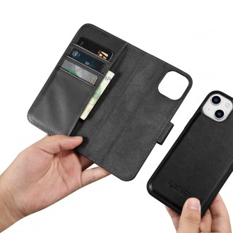 iCarer Wallet Case 2in1 Case iPhone 14 Leather Flip Cover Anti-RFID black (WMI14220725-BK)