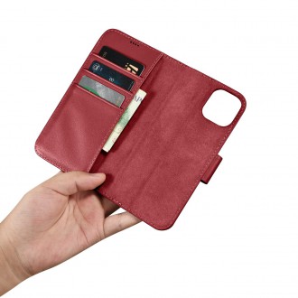 iCarer Wallet Case 2in1 iPhone 14 Leather Flip Case Anti-RFID Red (WMI14220725-RD)