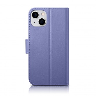 iCarer Wallet Case 2in1 Case iPhone 14 Leather Flip Cover Anti-RFID Light Purple (WMI14220725-LP)