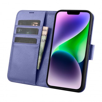 iCarer Wallet Case 2in1 Case iPhone 14 Leather Flip Cover Anti-RFID Light Purple (WMI14220725-LP)