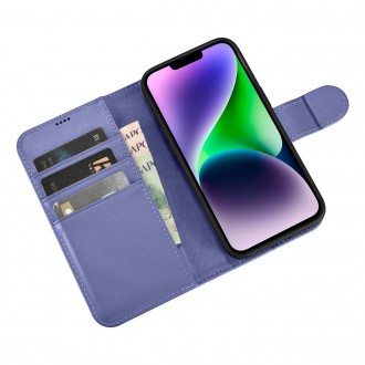 iCarer Wallet Case 2in1 Case iPhone 14 Leather Flip Cover Anti-RFID Light Purple (WMI14220725-LP)