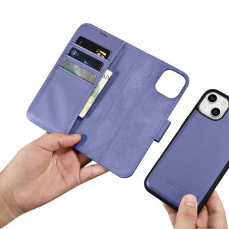 iCarer Wallet Case 2in1 Case iPhone 14 Leather Flip Cover Anti-RFID Light Purple (WMI14220725-LP)