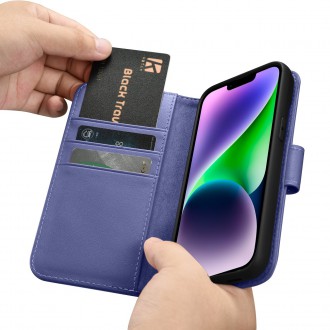 iCarer Wallet Case 2in1 Case iPhone 14 Leather Flip Cover Anti-RFID Light Purple (WMI14220725-LP)