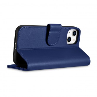 iCarer Wallet Case 2in1 Case iPhone 14 Anti-RFID Leather Flip Case Blue (WMI14220725-BU)