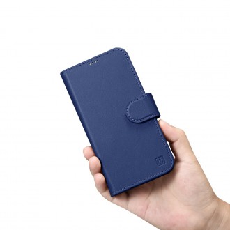 iCarer Wallet Case 2in1 Case iPhone 14 Anti-RFID Leather Flip Case Blue (WMI14220725-BU)