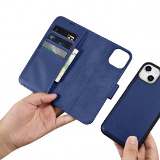 iCarer Wallet Case 2in1 Case iPhone 14 Anti-RFID Leather Flip Case Blue (WMI14220725-BU)