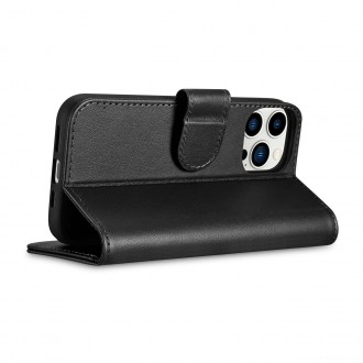 iCarer Wallet Case 2in1 Cover iPhone 14 Pro Leather Flip Cover Anti-RFID black (WMI14220726-BK)