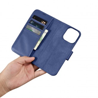 iCarer Wallet Case 2in1 Cover iPhone 14 Pro Leather Flip Case Anti-RFID blue (WMI14220726-BU)