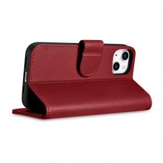 iCarer Wallet Case 2in1 Cover iPhone 14 Plus Anti-RFID Leather Flip Cover Red (WMI14220727-RD)