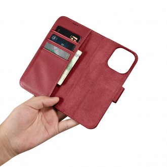 iCarer Wallet Case 2in1 Cover iPhone 14 Pro Max Leather Flip Cover Anti-RFID Red (WMI14220728-RD)