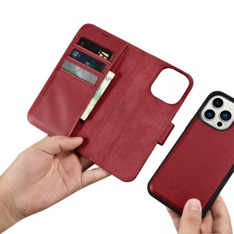 iCarer Wallet Case 2in1 Cover iPhone 14 Pro Max Leather Flip Cover Anti-RFID Red (WMI14220728-RD)