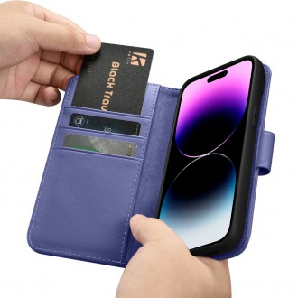 iCarer Wallet Case 2in1 Cover iPhone 14 Pro Max Leather Flip Cover Anti-RFID Light Purple (WMI14220728-LP)
