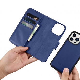 iCarer Wallet Case 2in1 Cover iPhone 14 Pro Max Leather Flip Case Anti-RFID Blue (WMI14220728-BU)