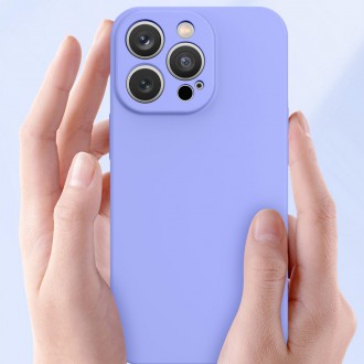 Silikonový obal iPhone 14 Plus silikonový kryt světle modrý