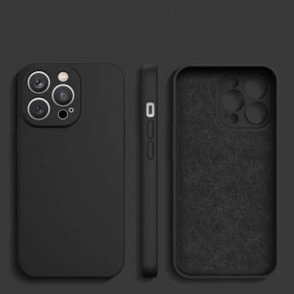 Silikonový obal na iPhone 13 Pro Max silikonový kryt černý