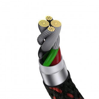 Baseus MVP 2 úhlový kabel s bočním USB / Lightning zástrčkou 2m 2,4A červený (CAVP000120)