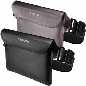 Spigen A620 UNIVERZÁLNÍ VODOTĚSNÁ PÁSOVÁ TAŠKA 2 BALENÍ ČERNÁ