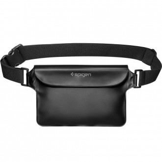 Spigen A621 UNIVERZÁLNÍ VODOTĚSNÉ POUZDRO & TAŠKA DO PASU ČERNÁ