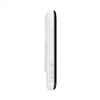 Powerbanka Baseus Magnetic Bracket s bezdrátovým nabíjením MagSafe 10000mAh 20W Overseas Edition bílá (PPCX000202) + kabel USB typu C Baseus Xiaobai S