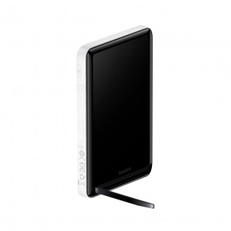 Powerbanka Baseus Magnetic Bracket s bezdrátovým nabíjením MagSafe 10000mAh 20W Overseas Edition bílá (PPCX000202) + kabel USB typu C Baseus Xiaobai S