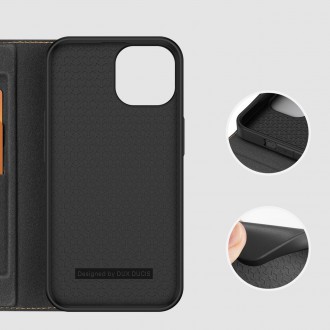 Dux Ducis Skin X2 case for iPhone 14 case with magnetic flap black