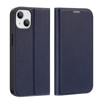 Dux Ducis Skin X2 case for iPhone 14 case with magnetic flap blue