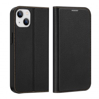 Dux Ducis Skin X2 case for iPhone 14 Plus case with magnetic flap black