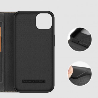Dux Ducis Skin X2 case for iPhone 14 Plus case with magnetic flap black
