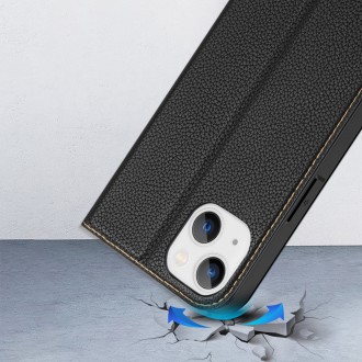 Dux Ducis Skin X2 case for iPhone 14 Plus case with magnetic flap black