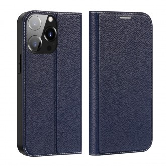 Dux Ducis Skin X2 case for iPhone 14 Pro magnetic flip case blue