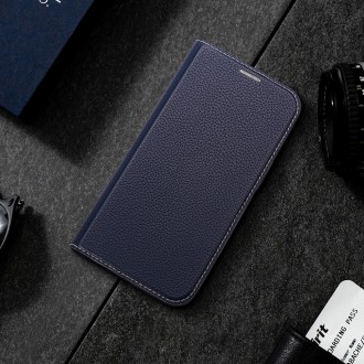 Dux Ducis Skin X2 case for iPhone 14 Pro magnetic flip case blue