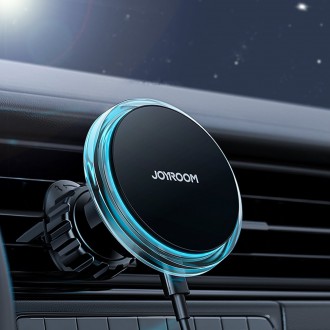 Držák telefonu do auta Joyroom Air Vent s 15W bezdrátovou nabíječkou Qi (kompatibilní s MagSafe) Stříbrný (JR-ZS291)