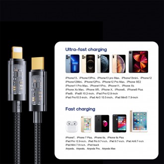 Joyroom cable USB Type C - Lightning PD 20W 2m black (S-CL020A20-black)