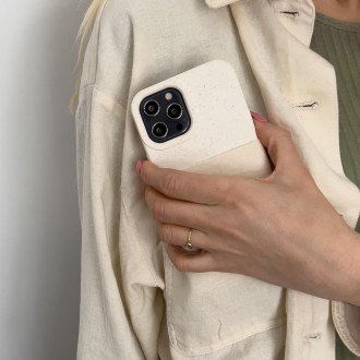 Pouzdro Eco Case pro iPhone 14 Plus silikonový rozložitelný kryt bílý