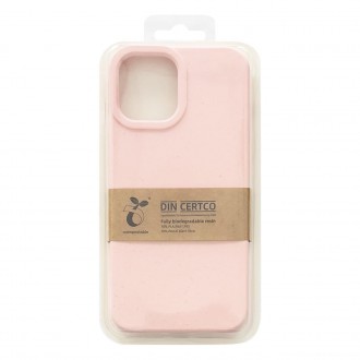 Eco Case obal na iPhone 14 Pro Max silikonový rozložitelný kryt růžový