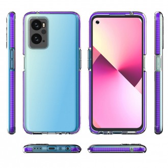 Kryt pružinového pouzdra pro Realme 9i, Oppo A36 / A76 / A96 silikonový kryt s rámem světle růžový