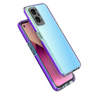 Kryt pružinového pouzdra pro Realme 9i, Oppo A36 / A76 / A96 silikonový kryt s rámem světle růžový