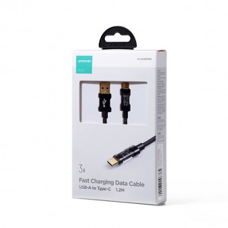[RETURNED ITEM] Joyroom USB cable - USB Type C for charging / data transmission 3A 1.2m black (S-UC027A12)