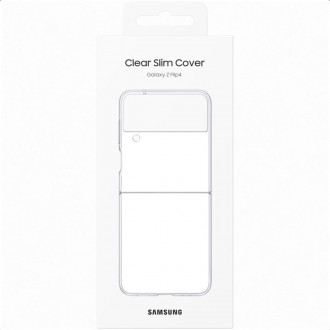 Samsung clear slim cover case for galaxy z flip4 transparent (ef-qf721ctegww)