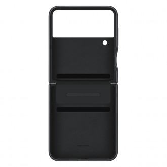 Samsung Flap Leather Cover Leather Case for Samsung Galaxy Z Flip4 Folding Leather Case Black (EF-VF721LBEGWW)