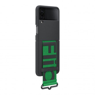 Samsung Strap Silicone Cover Case Cover for Samsung Galaxy Z Flip4 Hanger Case Black (EF-GF721TBEGWW)