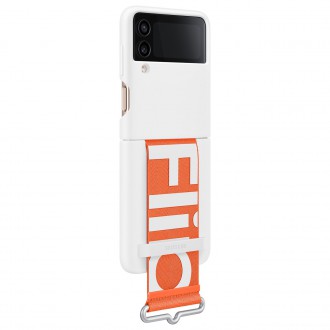 Samsung Strap Silicone Cover Case Cover for Samsung Galaxy Z Flip4 Hanger Case White (EF-GF721TWEGWW)