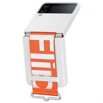 Samsung Strap Silicone Cover Case Cover for Samsung Galaxy Z Flip4 Hanger Case White (EF-GF721TWEGWW)