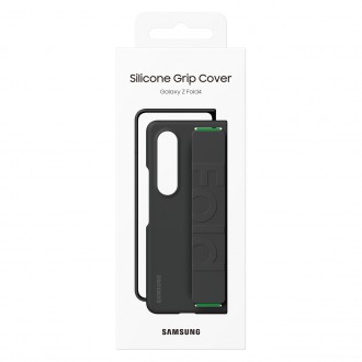 Samsung Silicone Grip Cover Case for Samsung Galaxy Z Fold4 Case with Wrist Strap Black (EF-GF936TBEGWW)